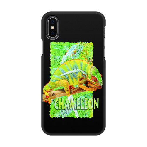 Заказать чехол для iPhone X/XS в Москве. Чехол для iPhone X/XS, объёмная печать Хамелеон.  от Zorgo-Art  - готовые дизайны и нанесение принтов.