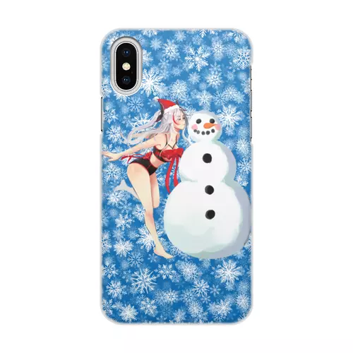 Заказать чехол для iPhone X/XS в Москве. Чехол для iPhone X/XS, объёмная печать Снеговик от Дана Столыпина - готовые дизайны и нанесение принтов.