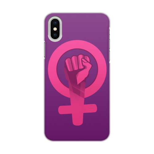 Заказать чехол для iPhone X/XS в Москве. Чехол для iPhone X/XS, объёмная печать Феминизм от ualluon - готовые дизайны и нанесение принтов.