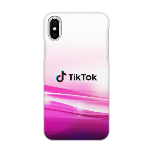 Заказать чехол для iPhone X/XS в Москве. Чехол для iPhone X/XS, объёмная печать Tik Tok от THE_NISE  - готовые дизайны и нанесение принтов.