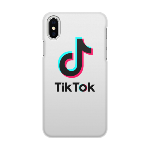 Заказать чехол для iPhone X/XS в Москве. Чехол для iPhone X/XS, объёмная печать TikTok  от DESIGNER   - готовые дизайны и нанесение принтов.