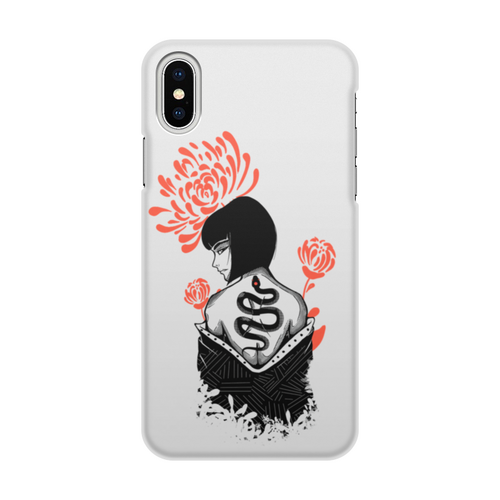 Заказать чехол для iPhone X/XS в Москве. Чехол для iPhone X/XS, объёмная печать Татуировка Змеи от Дана Столыпина - готовые дизайны и нанесение принтов.