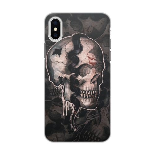 Заказать чехол для iPhone X/XS в Москве. Чехол для iPhone X/XS, объёмная печать Skull от Дана Столыпина - готовые дизайны и нанесение принтов.