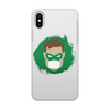 Заказать чехол для iPhone X/XS в Москве. Чехол для iPhone X/XS, объёмная печать Зеленый фонарь (Коллекция: Герои носят маски) от GeekFox  - готовые дизайны и нанесение принтов.