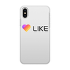 Заказать чехол для iPhone X/XS в Москве. Чехол для iPhone X/XS, объёмная печать Like  от DESIGNER   - готовые дизайны и нанесение принтов.