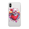 Заказать чехол для iPhone X/XS в Москве. Чехол для iPhone X/XS, объёмная печать Heart Skull от Дана Столыпина - готовые дизайны и нанесение принтов.