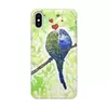 Заказать чехол для iPhone X/XS в Москве. Чехол для iPhone X/XS, объёмная печать Влюбленные попугайчики от Olia Shipilova - готовые дизайны и нанесение принтов.