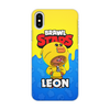 Заказать чехол для iPhone X/XS в Москве. Чехол для iPhone X/XS, объёмная печать BRAWL STARS LEON от geekbox - готовые дизайны и нанесение принтов.