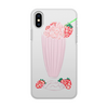 Заказать чехол для iPhone X/XS в Москве. Чехол для iPhone X/XS, объёмная печать  Клубничный коктейль    от Stil na yarkosti - готовые дизайны и нанесение принтов.