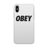 Заказать чехол для iPhone X/XS в Москве. Чехол для iPhone X/XS, объёмная печать OBEY  от DESIGNER   - готовые дизайны и нанесение принтов.
