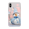 Заказать чехол для iPhone X/XS в Москве. Чехол для iPhone X/XS, объёмная печать милый снеговик от Оксана Музыка - готовые дизайны и нанесение принтов.