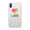 Заказать чехол для iPhone X/XS в Москве. Чехол для iPhone X/XS, объёмная печать Like  от DESIGNER   - готовые дизайны и нанесение принтов.