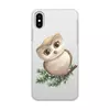 Заказать чехол для iPhone X/XS в Москве. Чехол для iPhone X/XS, объёмная печать Сова на ветке от tigerda  - готовые дизайны и нанесение принтов.