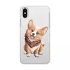 Заказать чехол для iPhone X/XS в Москве. Чехол для iPhone X/XS, объёмная печать Собака корги в шарфе от tigerda  - готовые дизайны и нанесение принтов.