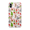 Заказать чехол для iPhone X/XS в Москве. Чехол для iPhone X/XS, объёмная печать Новогодний фон от Media M  - готовые дизайны и нанесение принтов.