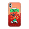 Заказать чехол для iPhone X/XS в Москве. Чехол для iPhone X/XS, объёмная печать BRAWL STARS NITA от geekbox - готовые дизайны и нанесение принтов.