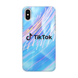 Заказать чехол для iPhone X/XS в Москве. Чехол для iPhone X/XS, объёмная печать Tik Tok от THE_NISE  - готовые дизайны и нанесение принтов.