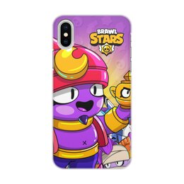 Заказать чехол для iPhone X/XS в Москве. Чехол для iPhone X/XS, объёмная печать BRAWL STARS GENE от geekbox - готовые дизайны и нанесение принтов.