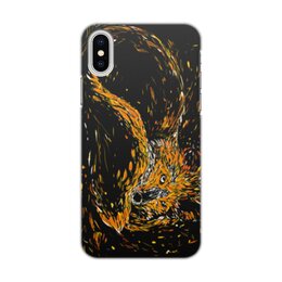 Заказать чехол для iPhone X/XS в Москве. Чехол для iPhone X/XS, объёмная печать Осенняя лисица от ISliM - готовые дизайны и нанесение принтов.