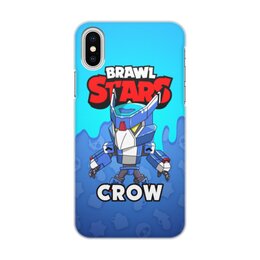 Заказать чехол для iPhone X/XS в Москве. Чехол для iPhone X/XS, объёмная печать BRAWL STARS CROW от geekbox - готовые дизайны и нанесение принтов.