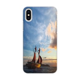 Заказать чехол для iPhone X/XS в Москве. Чехол для iPhone X/XS, объёмная печать Алые паруса от Оксана Музыка - готовые дизайны и нанесение принтов.