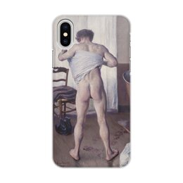 Заказать чехол для iPhone X/XS в Москве. Чехол для iPhone X/XS, объёмная печать Мужчина в ванной (картина Кайботта) от trend - готовые дизайны и нанесение принтов.