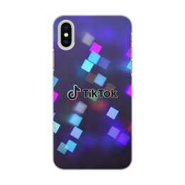 Заказать чехол для iPhone X/XS в Москве. Чехол для iPhone X/XS, объёмная печать Tik Tok от THE_NISE  - готовые дизайны и нанесение принтов.