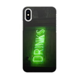 Заказать чехол для iPhone X/XS в Москве. Чехол для iPhone X/XS, объёмная печать Drinks от FireFoxa - готовые дизайны и нанесение принтов.