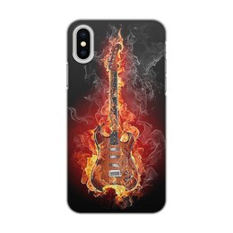 Заказать чехол для iPhone X/XS в Москве. Чехол для iPhone X/XS, объёмная печать МУЗЫКА. ГИТАРА от robus - готовые дизайны и нанесение принтов.