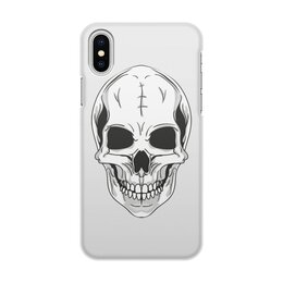 Заказать чехол для iPhone X/XS в Москве. Чехол для iPhone X/XS, объёмная печать Череп от BAD OWL - готовые дизайны и нанесение принтов.