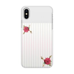 Заказать чехол для iPhone X/XS в Москве. Чехол для iPhone X/XS, объёмная печать Rose Low Poly vector от natulia_hatulia@yahoo.com - готовые дизайны и нанесение принтов.