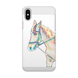 Заказать чехол для iPhone X/XS в Москве. Чехол для iPhone X/XS, объёмная печать Лошадь. Horse от Aidizaina  - готовые дизайны и нанесение принтов.