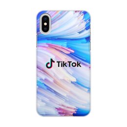 Заказать чехол для iPhone X/XS в Москве. Чехол для iPhone X/XS, объёмная печать Tik Tok от THE_NISE  - готовые дизайны и нанесение принтов.