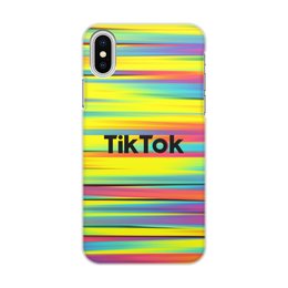 Заказать чехол для iPhone X/XS в Москве. Чехол для iPhone X/XS, объёмная печать Tik Tok от THE_NISE  - готовые дизайны и нанесение принтов.