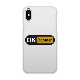 Заказать чехол для iPhone X/XS в Москве. Чехол для iPhone X/XS, объёмная печать Ok Boomer от DESIGNER   - готовые дизайны и нанесение принтов.