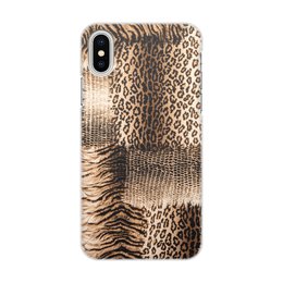 Заказать чехол для iPhone X/XS в Москве. Чехол для iPhone X/XS, объёмная печать леопард от THE_NISE  - готовые дизайны и нанесение принтов.