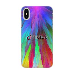 Заказать чехол для iPhone X/XS в Москве. Чехол для iPhone X/XS, объёмная печать Tik Tok от THE_NISE  - готовые дизайны и нанесение принтов.