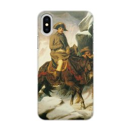 Заказать чехол для iPhone X/XS в Москве. Чехол для iPhone X/XS, объёмная печать Переход Наполеона через Альпы (Поль Деларош) от trend - готовые дизайны и нанесение принтов.