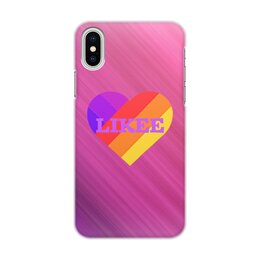 Заказать чехол для iPhone X/XS в Москве. Чехол для iPhone X/XS, объёмная печать Likee от THE_NISE  - готовые дизайны и нанесение принтов.