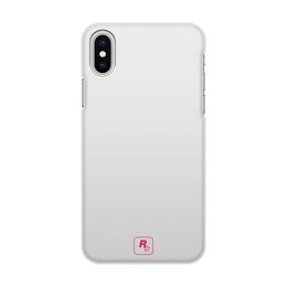 Заказать чехол для iPhone X/XS в Москве. Чехол для iPhone X/XS, объёмная печать R* Design White\Pink от Павел  - готовые дизайны и нанесение принтов.