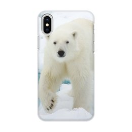 Заказать чехол для iPhone X/XS в Москве. Чехол для iPhone X/XS, объёмная печать Белый медведь от THE_NISE  - готовые дизайны и нанесение принтов.