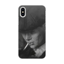 Заказать чехол для iPhone X/XS в Москве. Чехол для iPhone X/XS, объёмная печать Tommy Shelby - Острые козырьки от Дана Столыпина - готовые дизайны и нанесение принтов.