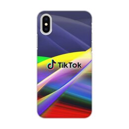 Заказать чехол для iPhone X/XS в Москве. Чехол для iPhone X/XS, объёмная печать Tik Tok от THE_NISE  - готовые дизайны и нанесение принтов.