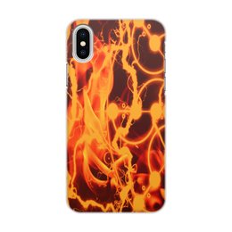 Заказать чехол для iPhone X/XS в Москве. Чехол для iPhone X/XS, объёмная печать Огонь от THE_NISE  - готовые дизайны и нанесение принтов.