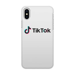 Заказать чехол для iPhone X/XS в Москве. Чехол для iPhone X/XS, объёмная печать TikTok  от DESIGNER   - готовые дизайны и нанесение принтов.