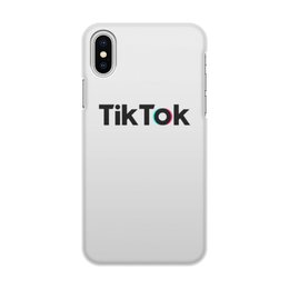 Заказать чехол для iPhone X/XS в Москве. Чехол для iPhone X/XS, объёмная печать TikTok  от DESIGNER   - готовые дизайны и нанесение принтов.