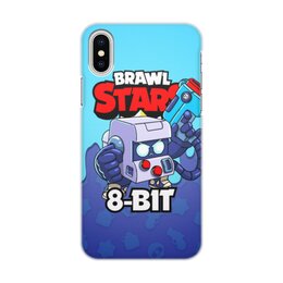 Заказать чехол для iPhone X/XS в Москве. Чехол для iPhone X/XS, объёмная печать BRAWL STARS 8-BIT от geekbox - готовые дизайны и нанесение принтов.