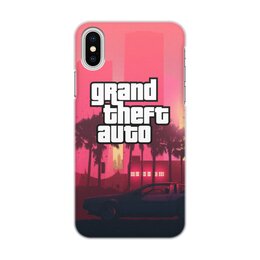 Заказать чехол для iPhone X/XS в Москве. Чехол для iPhone X/XS, объёмная печать Grand Theft Auto от THE_NISE  - готовые дизайны и нанесение принтов.