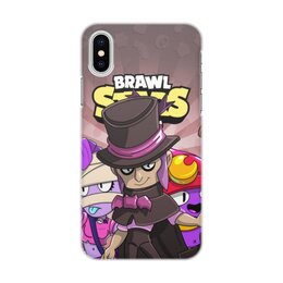 Заказать чехол для iPhone X/XS в Москве. Чехол для iPhone X/XS, объёмная печать BRAWL STARS MORTIS от geekbox - готовые дизайны и нанесение принтов.