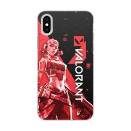 Заказать чехол для iPhone X/XS в Москве. Чехол для iPhone X/XS, объёмная печать VALORANT RAZE от geekbox - готовые дизайны и нанесение принтов.